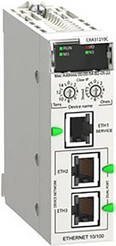 Schneider Electric BMXCRA31210C Erweiterungsmodul mit Ethernet/LAN in Weiß - Bild 1
