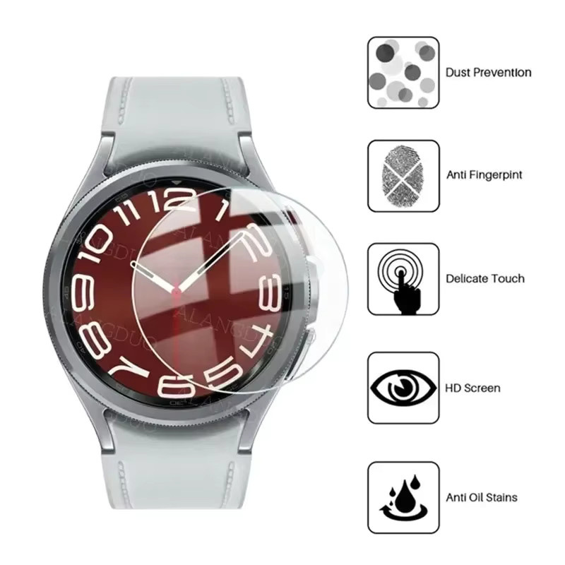 Samsung Displayschutzfolie Glas, transparent, Galaxy Watch 4 5 6 7 3 - Bild 2