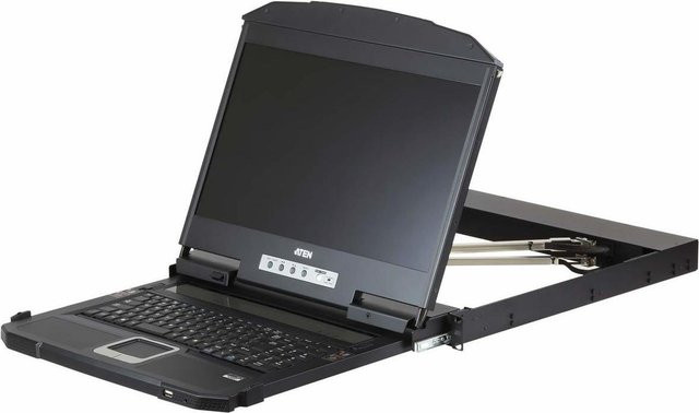 ATEN CL3800NW KVM-Konsole mit USB, HDMI, DVI und VGA, Dual Rail, Farbe: Schwarz, UK-Layout - Bild 1