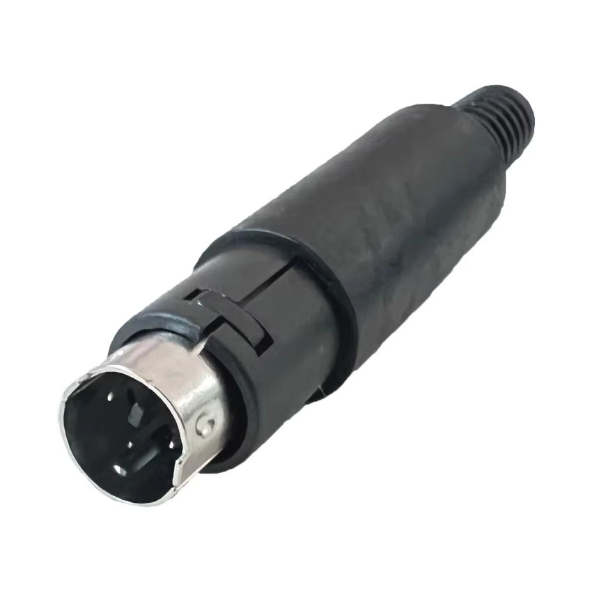 JCD Mini DIN Stecker und Buchse Set für Chassis-Montage, 3-8 Pin, Schwarz - Bild 2