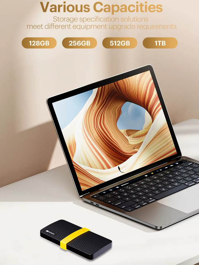 KODAK X200 Externe SSD Tragbarer USB-C Solid-State-Speicher in Schwarz - Bild 7
