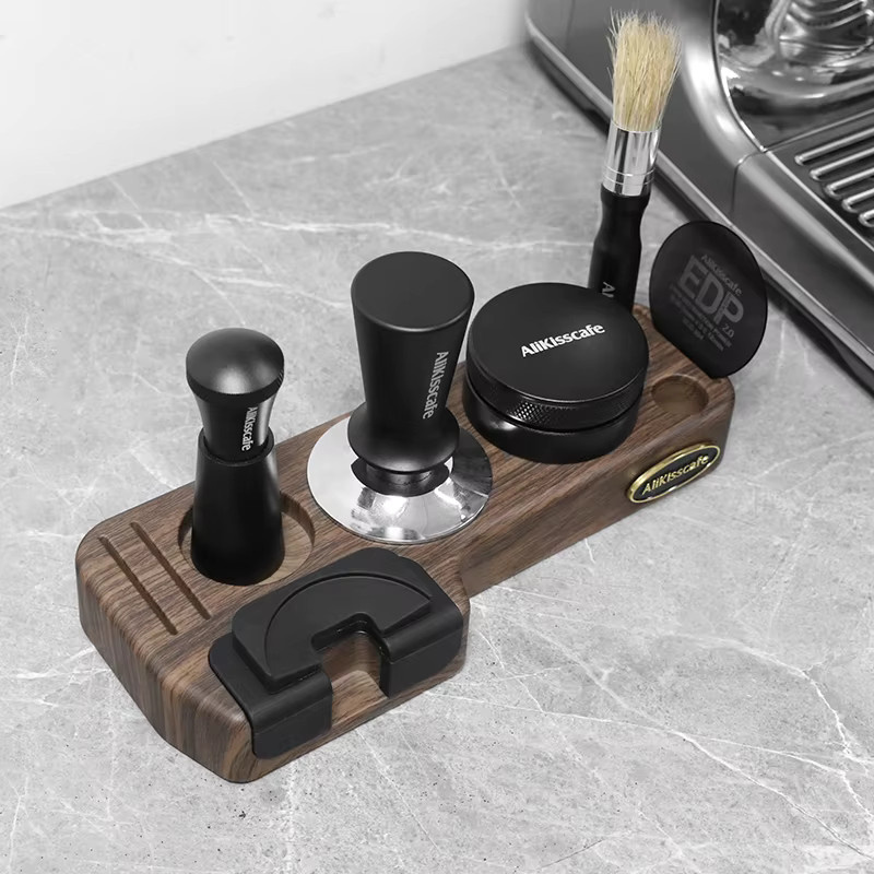 Kaffee Tamping Station aus ABS Kunststoff in Schwarz für Delonghi und Breville Siebträger 51mm, 54mm und 58mm Barista Zubehör - Bild 5
