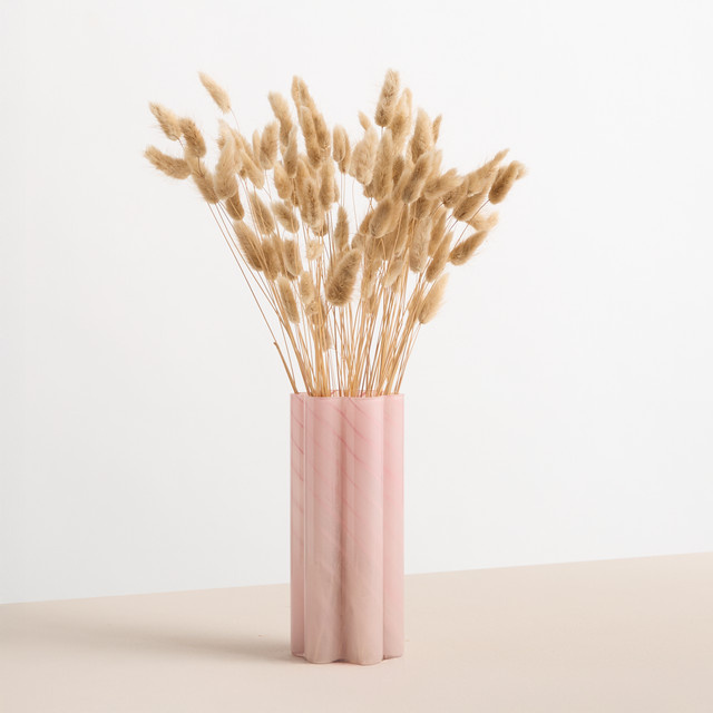 Moderne Glas Vase in Blumenform von BLUME2000 in Rosa, Höhe: 23,0 cm - Bild 1