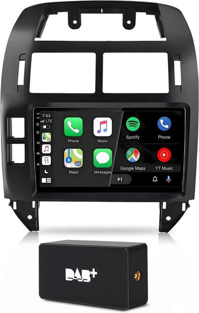 Junsun Autoradio für VW Volkswagen Polo 2001-2009 mit DAB, WiFi, GPS und Bluetooth in Schwarz - Bild 1