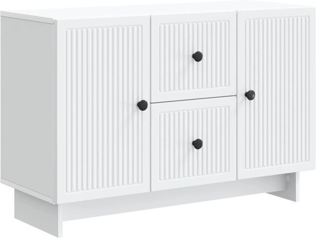 vidaXL Sideboard mit Schubladen in Weiß aus Holzwerkstoff, modern, B/T/H: 89 x 34,5 x 60 cm - Bild 1