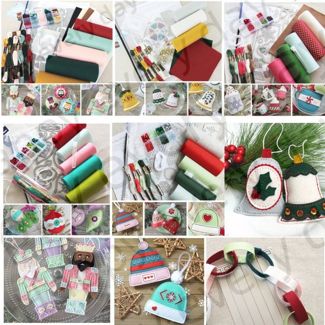 Metall Prägestempel Set mit Motiven wie Hut, Tasse und Glocke für DIY Bastelarbeiten und Scrapbooking in Multicolour - Bild 1