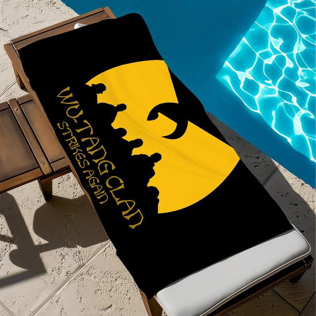 Schnelltrocknendes Microfaser-Sporthandtuch Wu-Tang C-Clan Design von JMG Household Supplies, Farbe: Schwarz, B x H: 40 x 70 cm - Bild 1
