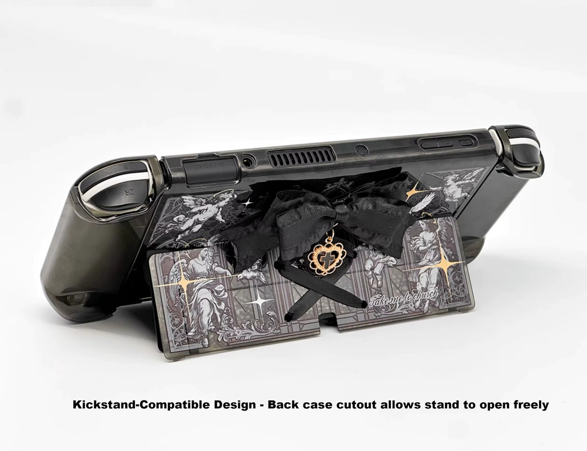 Gotische Kathedralen Schutzhülle für Nintendo Switch, OLED und Switch 2 in Schwarz mit dekorativen architektonischen Details als Hartschale - Bild 4