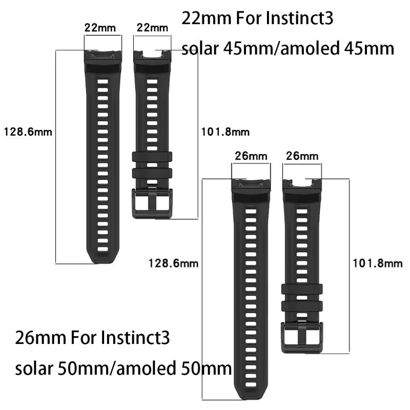 Garmin Uhrenarmband Silikon, Schwarz, Unisex - Bild 3