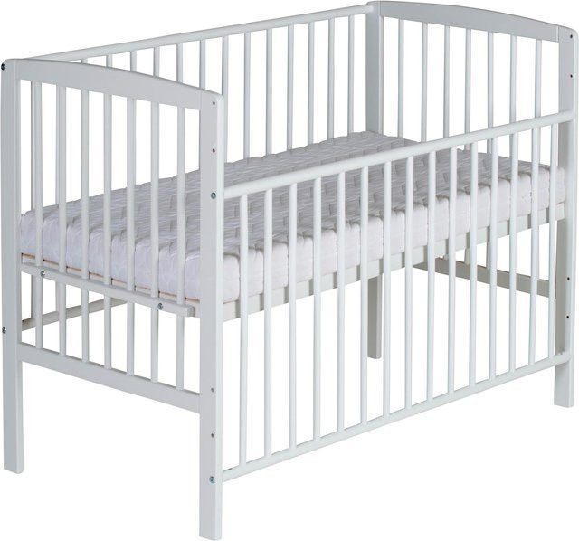 Schardt Beistellbett Micky Plus aus Buche Massivholz in Weiß, B/T/H: 60 x 120 cm - Bild 1