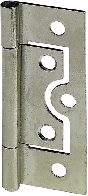 Hettich Lamellentürscharnier aus Stahl, vernickelt, Silber, 2 Stück - Bild 1