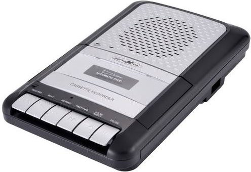 Reflexion Retro Kassettenrecorder Analoges Diktiergerät in Silber - Bild 1