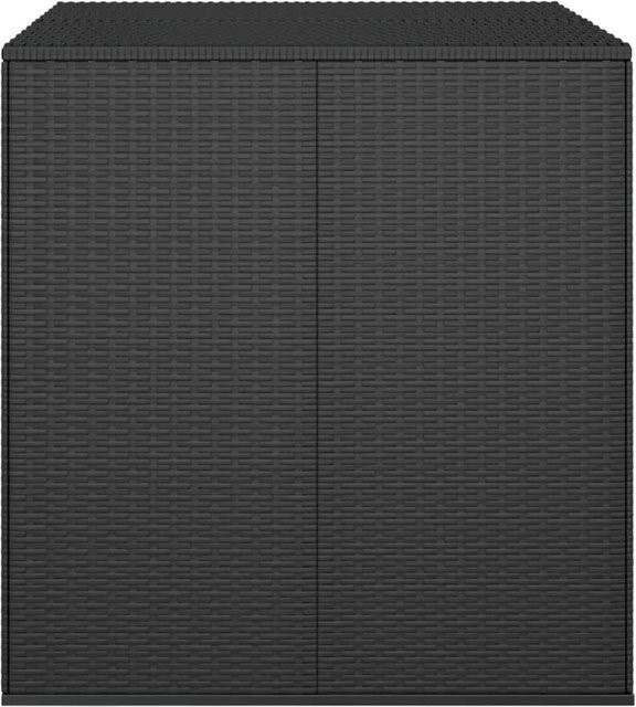 vidaXL Garten-Kissenbox aus PE-Rattan und Metall in Schwarz, B/T/H: 100 x 97,5 x 104 cm - Bild 1