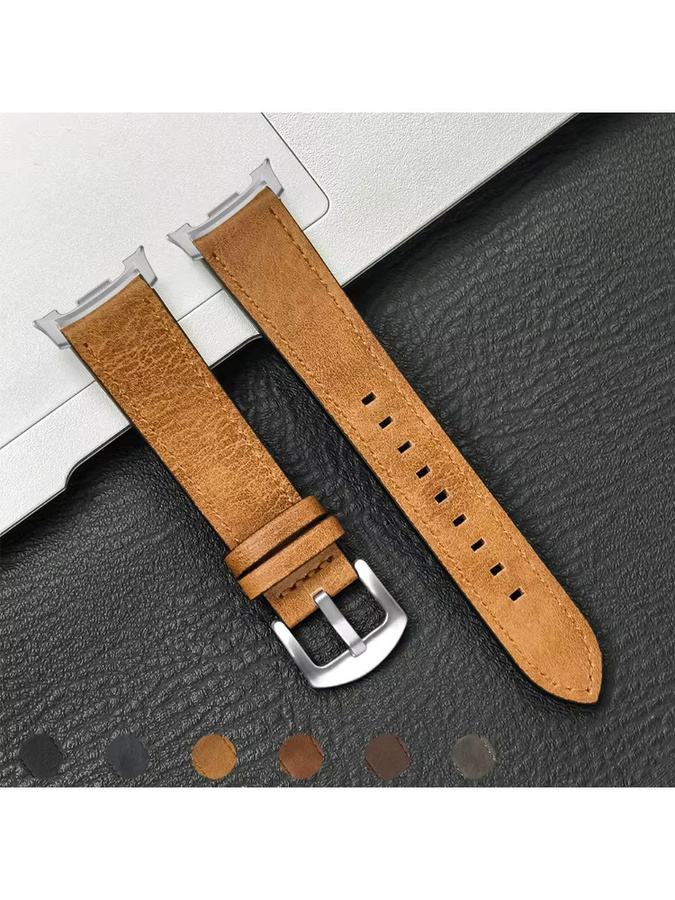 Geekthink Uhrenarmband Leder, braun, Samsung Galaxy Watch 8 Classic/Watch 7 Ultra/Galaxy Watch8 - Bild 4