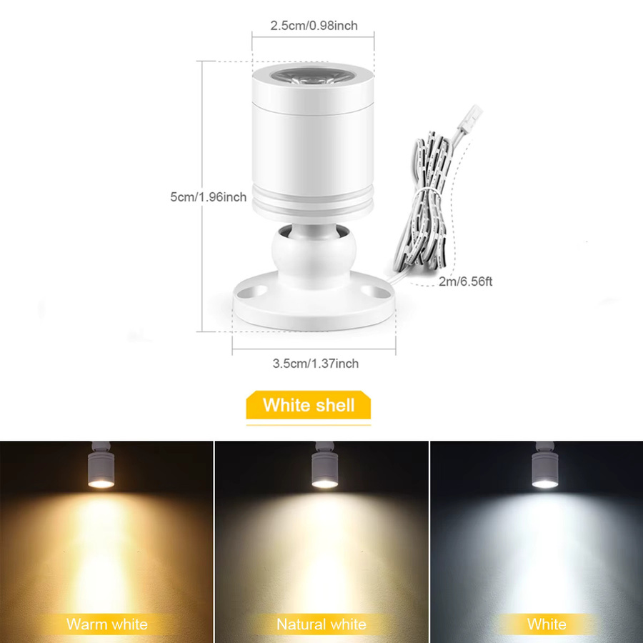 Lcamaw Intelligenter Tuya WiFi LED-Strahler 3W Unterbauleuchte aus Aluminium, Dimmbare Deckenlampe in Weiß für Küche und Möbel, Unterstützt Alexa und Google Sprachassistent, 12V - Bild 3