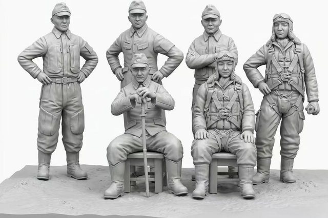 BAANFU Resin-Soldatenfiguren-Modellbausatz, Militär, 6-teiliges Set, Maßstab 1:48, unmontiert und unbemalt - Bild 1