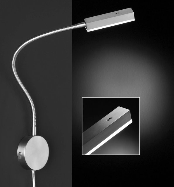 Fischer & Honsel LED-Wandleuchte Raik in Braun und Silber, dimmbar, B/H: 8 x 59 cm - Bild 2