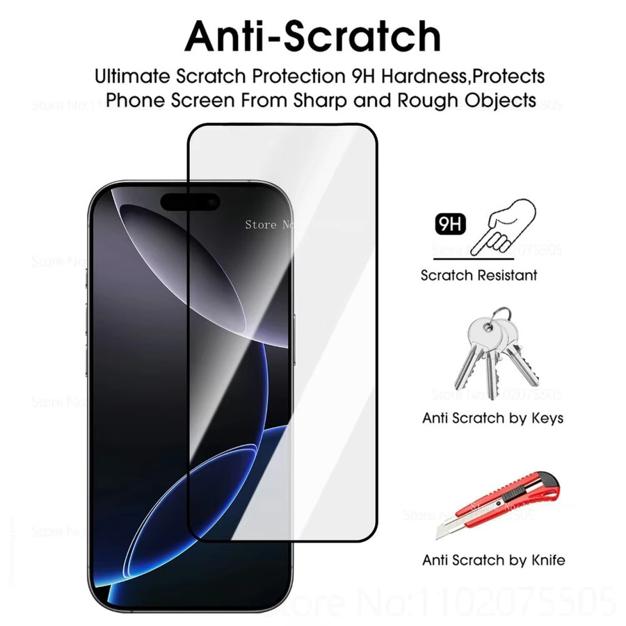 3er-Pack Displayschutzfolie aus gehärtetem Glas für Apple iPhone 11 bis iPhone 17 Pro Max, transparent - Bild 6