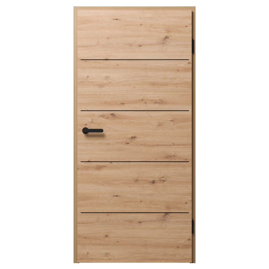 Zimmertür GetaDoor ModernLine 3705 Artis in Eiche Dekor, Farbe Braun, B: 73,5 cm, H: 198,5 cm, DIN Rechts - Bild 2