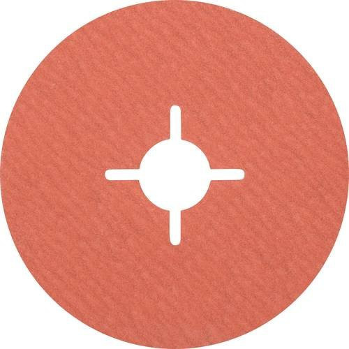 PFERD A-COOL Korund Fiberscheibe für kühlen Schliff auf Edelstahl, Durchmesser: 115 mm, Körnung: 150, Farbe: Rot, 25 Stück - Bild 1