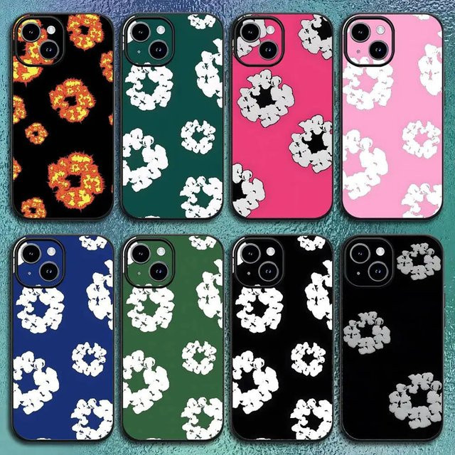 Potdemiel Handyhülle D-Denim mit Silikon-Rückseite für iPhone 17 bis iPhone 6 in Blau und Multicolour - Bild 1