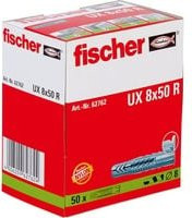 Fischer Universaldübel UX 8x50 R aus Nylon in Grau, 50 Stück - Bild 1