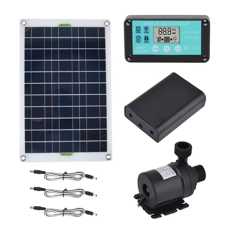 luxuglow Solarstrom-Wasserpumpe in Schwarz mit bürstenlosem Motor, 800 l/h Förderleistung und 5 m Förderhöhe inklusive Power-Aufbewahrungsbox - Bild 3