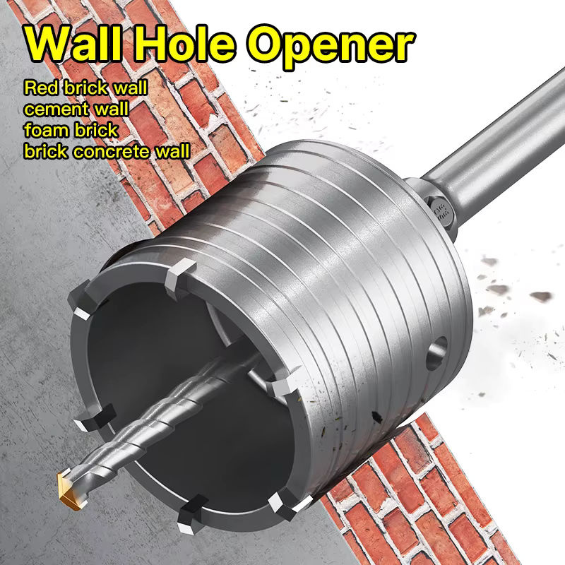 LIDIAO SDS Plus Lochsägen-Set für Beton, Ziegel und Stein, Silber, Durchmesser 30–120 mm - Bild 2