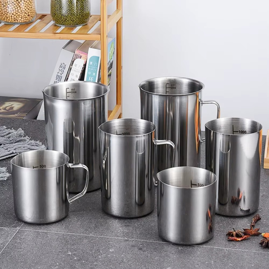 Edelstahl Messbecher mit Skala in Silber, 500 ml - Bild 2