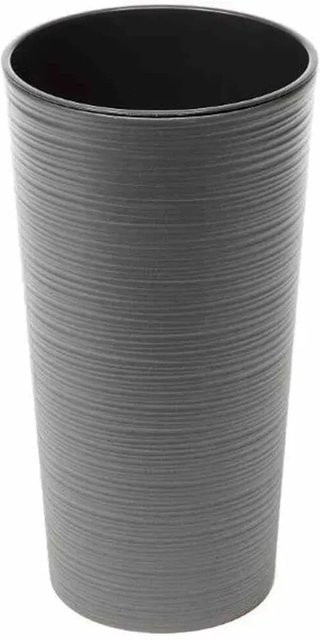 Siena Garden Pflanzgefäß Locon Groove in Graphit aus Kunststoff, Durchmesser: 30 cm, Höhe: 57 cm - Bild 1