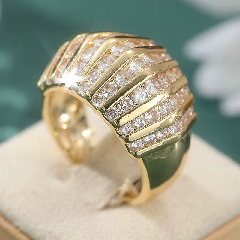 YoYo Verlobungsring, Gold, Zirkonia, Vintage, Unisex - Bild 3