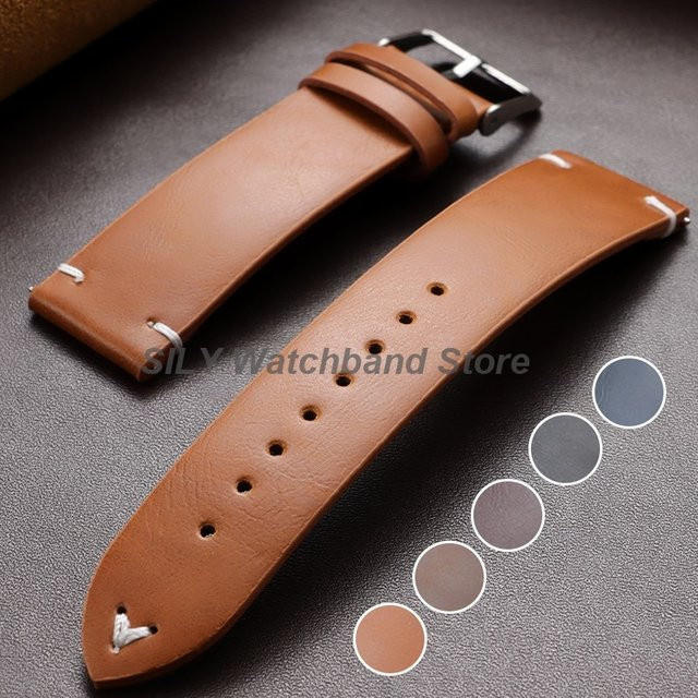 asukaband Uhrenarmband Leder, Retro-Ölwachs-Leder, Unisex - Bild 1