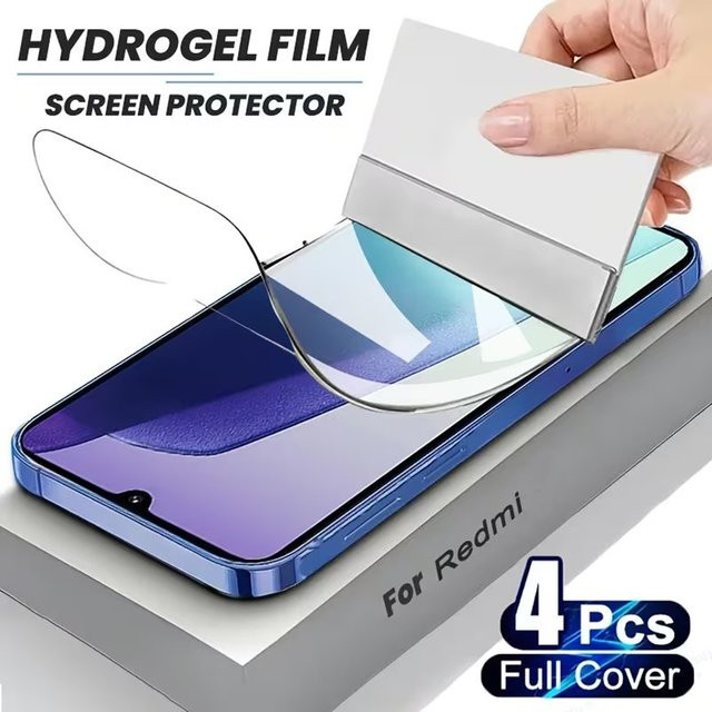4er-Pack transparente Hydrogel-Displayschutzfolie für Xiaomi Redmi A2 Plus, A3, A5, 13R, 13C, 15, 14C 5G, Redmi K80 Pro und K70 Ultra - Bild 1