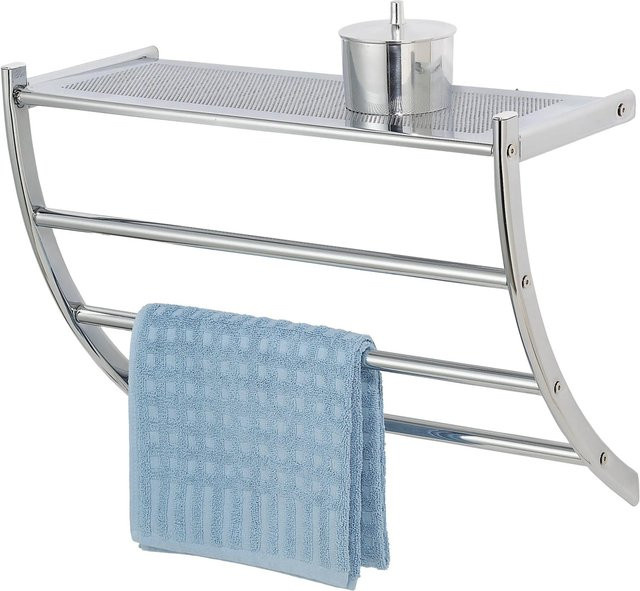 Wenko Exclusiv Wandregal Pescara aus Metall in Chrom, B: 46 cm, H: 56 cm, T: 21,5 cm - Bild 1