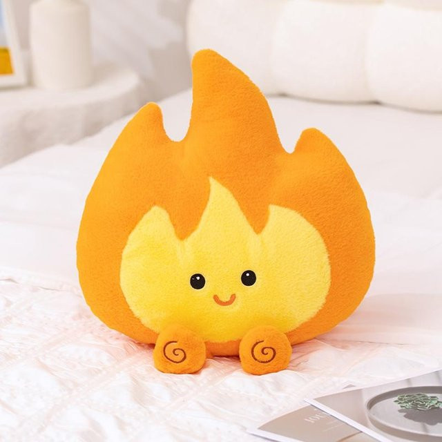 Yiran Health & Beauty Kleine Flamme Plüschkissen, Orange, 46cm - Bild 1