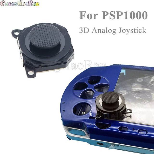 ChengHaoRan 3D-Analog-Joystick Ersatzteil mit Daumenstick-Griffkappe und Knopfmodul in Schwarz für PSP 1000, 1004, 1008 - Bild 1