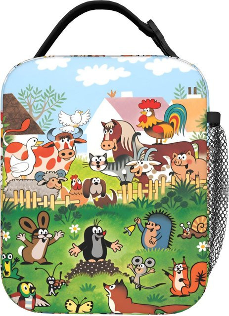 Thermische Brotdose mit Krtek Maulwurf Motiv von Fancy Style Studio, Mehrfarbig, Tragbare Kühltasche für Schule und Kinder - Bild 1