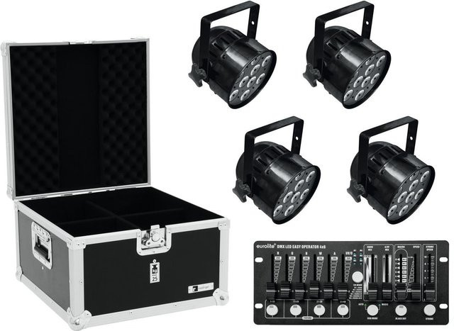 EUROLITE LED PAR-56 HCL Set in Schwarz mit Case und Controller für professionelle Effekte - Bild 1