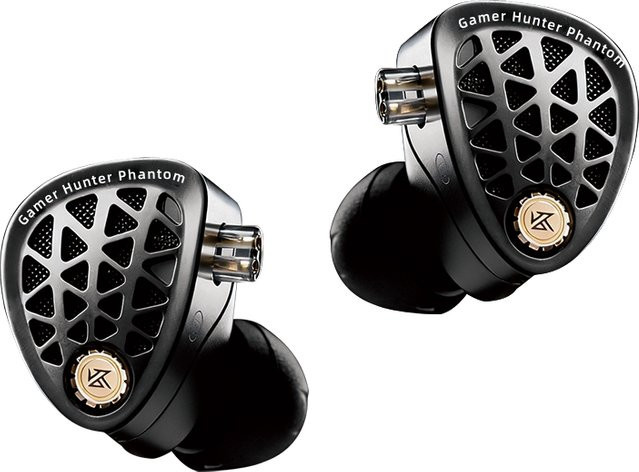 KZ Phantom Hi-Fi Gaming In-Ear Kopfhörer mit versilbertem Dual-Parallel-Kabel in Schwarz und Silber - Bild 1