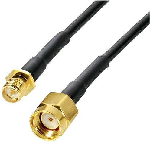 Wittenberg WLAN-Antennen Verlängerungskabel Schwarz mit 1x SMA-Reverse-Buchse und 1x SMA-Reverse-Stecker, 10m - Bild 1