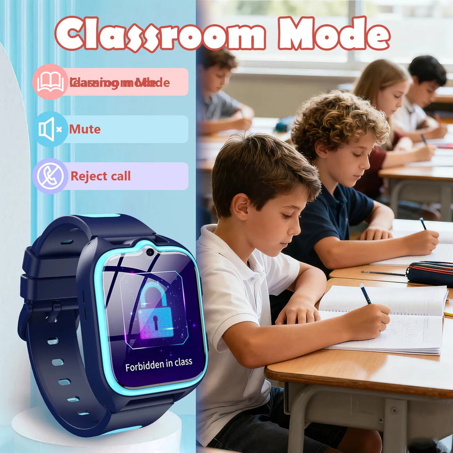Blackview Smartwatch, Kinder, GPS, Pink, Silikon - Bild 4