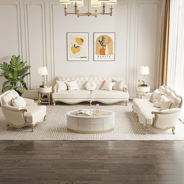 DUTRIEUX L-förmige Couch im Vintage Luxus Glamour Stil als Chaiselongue für dein Wohnzimmer - Bild 1