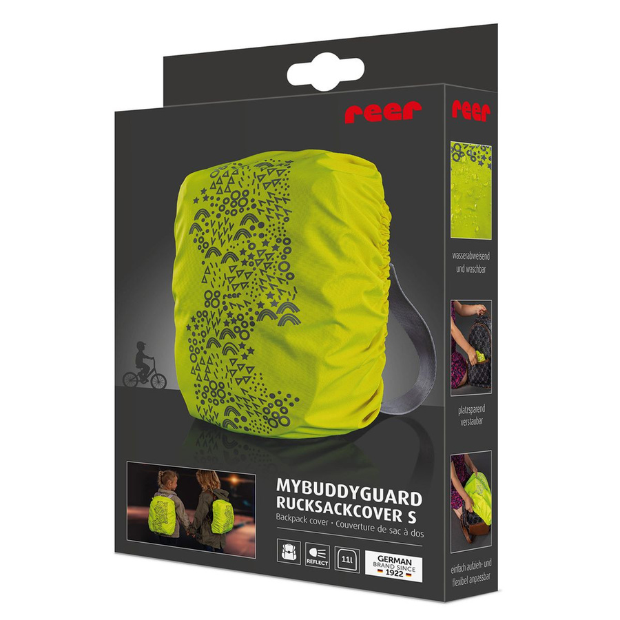 Reer Rucksackcover MyBuddyGuard Gelb reflektierend B: 43 cm, T: 25 cm - Bild 5