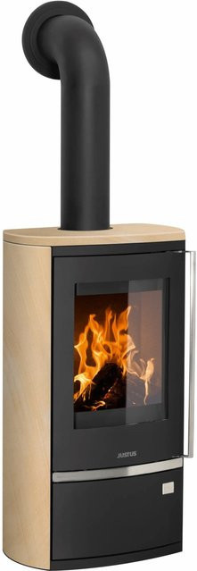 Justus Kaminofen Reno R II in Schwarz mit Sandstein-Optik und 6 kW Leistung inklusive Automatik - Bild 1