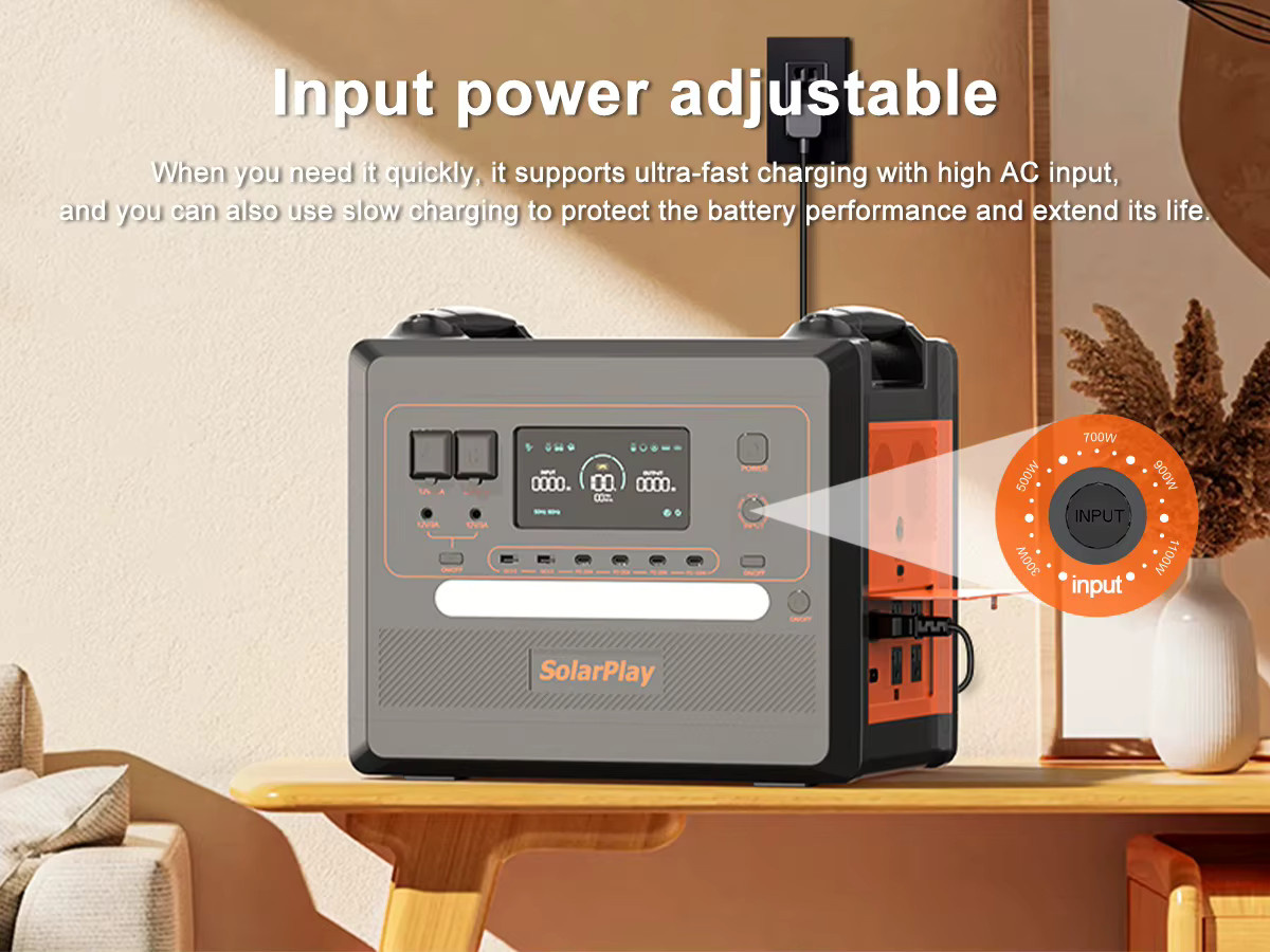 SOLARPLAY Q2402M Outdoor-Generator 2500W Tragbare Stromstation mit 200W Solarpanel und MPPT-Laderegler für Wohnmobil und Camping - Bild 3