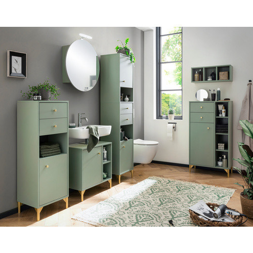 Schildmeyer Highboard Ando in Pistaziengrün, B/T/H: 33 x 40,3 x 114,4 cm - Bild 1