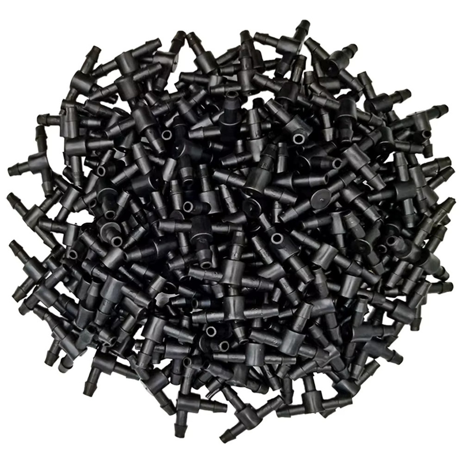OASIS 50 Stück 3-Wege-T-Stückverbinder aus Kunststoff mit Widerhaken für 4/7 mm Schläuche zur Mikrotropfbewässerung - Bild 4