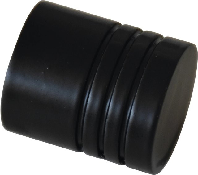 Gardinia Endstück Chicago Zylinder für Ø 20 mm aus Metall Schwarz-Matt 2er Pack - Bild 1