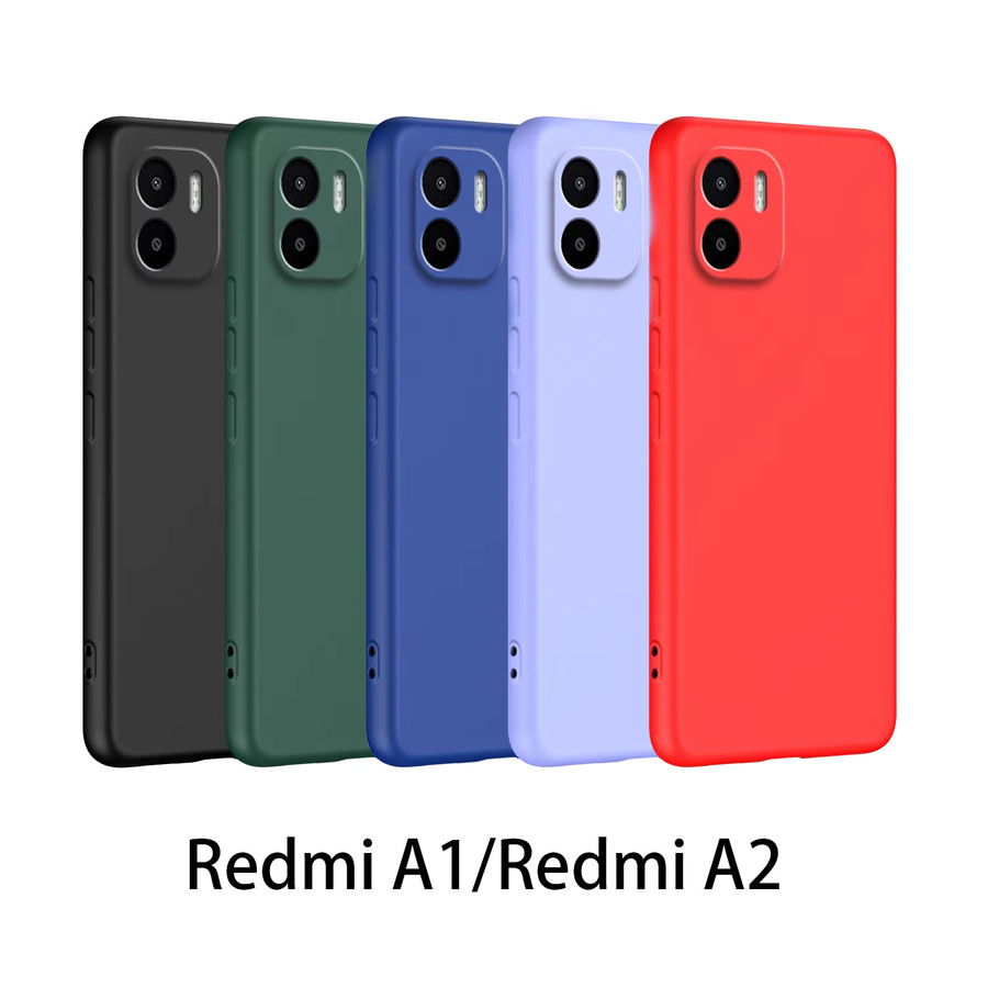 Stoßfeste TPU-Schutzhülle aus flüssigem Silikon für Xiaomi Redmi A1 und A2 in Rot - Bild 4