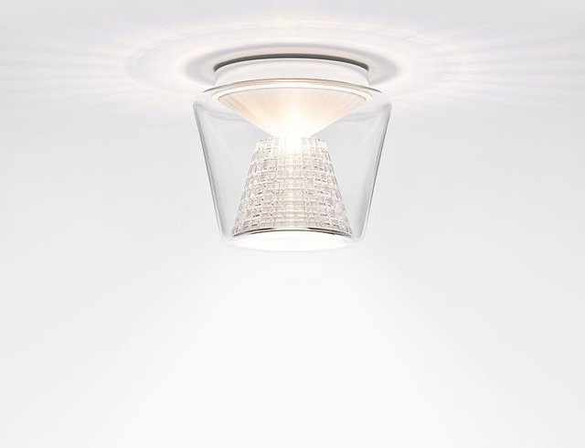 Serien Lighting Annex Ceiling M LED-Deckenleuchte mit klarem Glasschirm und Kristall-Reflektor, Farbe: Transparent, Durchmesser: 22 cm, Warmweiß 3000K - Bild 1